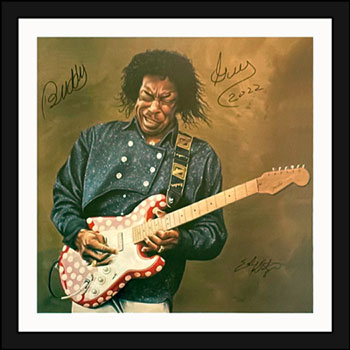 Buddy Guy print signed for a raffle
